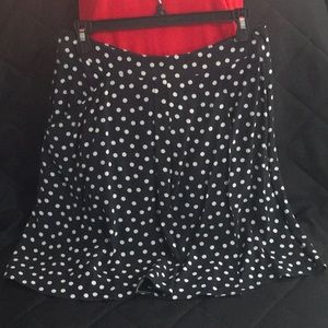 CAbi Davis Navy Polkadot Skirt size 6